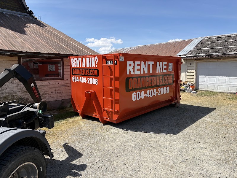 Orange Bins dumpster rental photo
