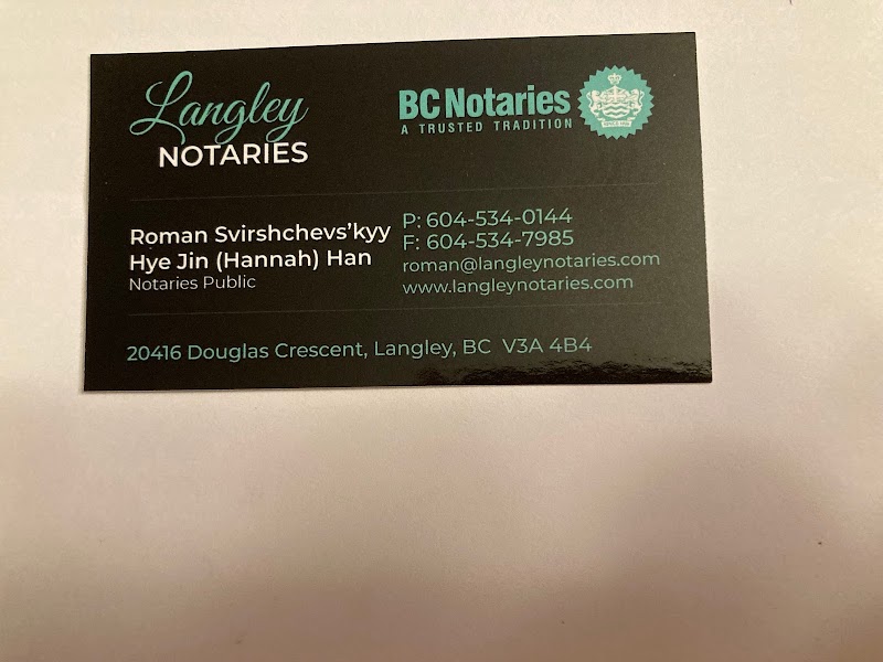 LANGLEY NOTARIES - Roman Svirshchevs'kyy & Judith A. Piccolo